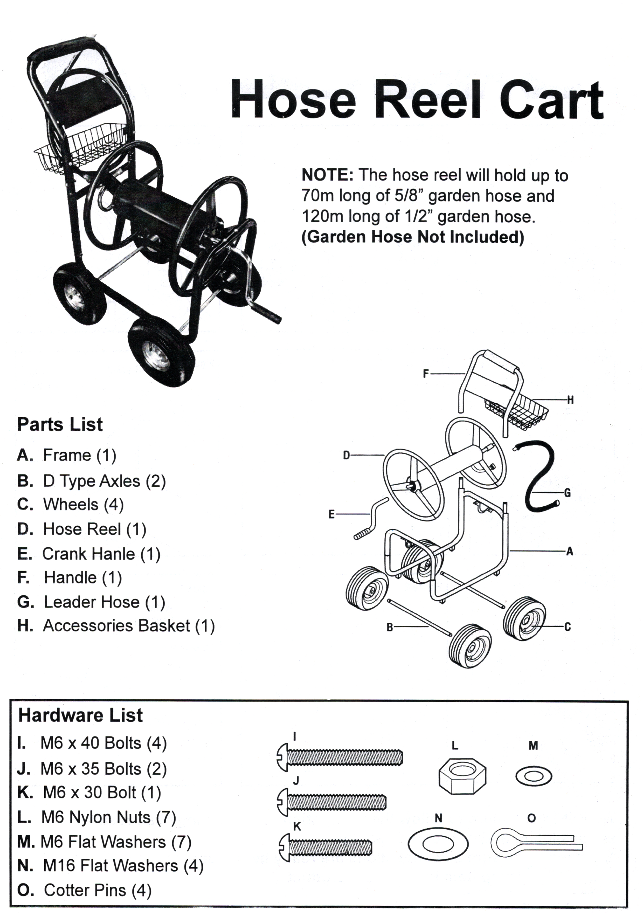 Garden Hose Cart Parts