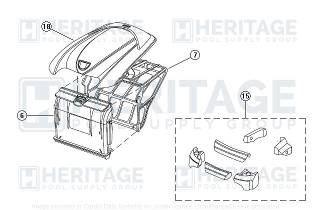 Polaris R0726700 9550/9650iQ Sport Swivel Floating Cable Kit 21M