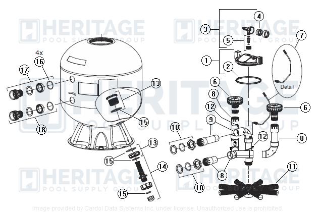 Jandy R0488300 Drain Screen Assembly