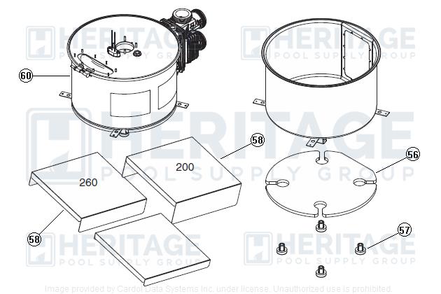 Jandy R0590100 JXi Heater 3-Port Manifold