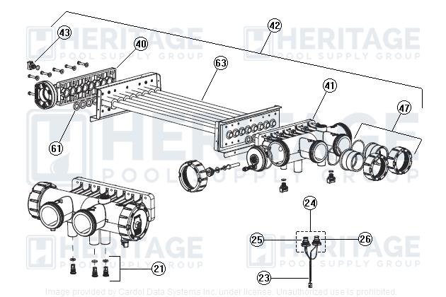 Jandy R0449000 PlusHP Pump Tail Piece Kit