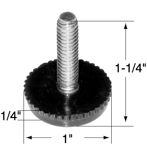 Handy Button Base Leveler 1 1/4"L with 1" round base