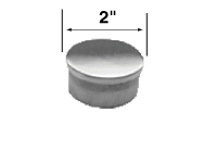 Lavi 2" Polished Solid Stainless Steel Flush End Cap