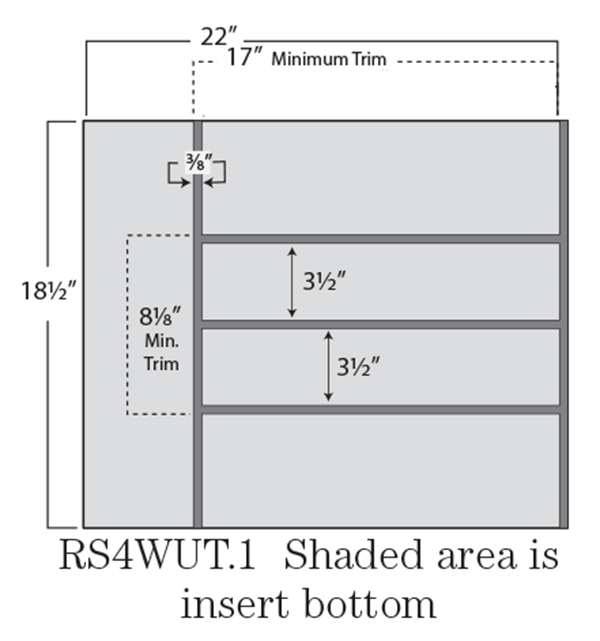 Rev-A-Shelf 4WUT-1SH Wood Utility Tray Insert 18-1/2" W x 2-3/8" H maple
