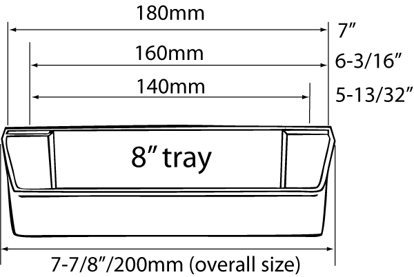 Rev-A-Shelf 6232-08-11-52 Door Storage Trays 2 tray set 7-7/8" W white polymer