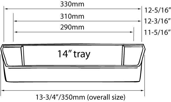 Rev-A-Shelf 6232-14-15-52 Door Storage Trays 2 tray set 13-3/4" W almond polymer