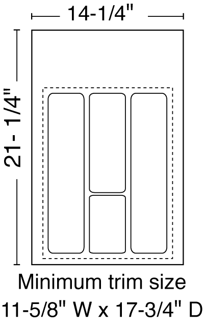 Rev-A-Shelf UT-12W-20 Utility Trays 11-5/8" - 14-1/4" white