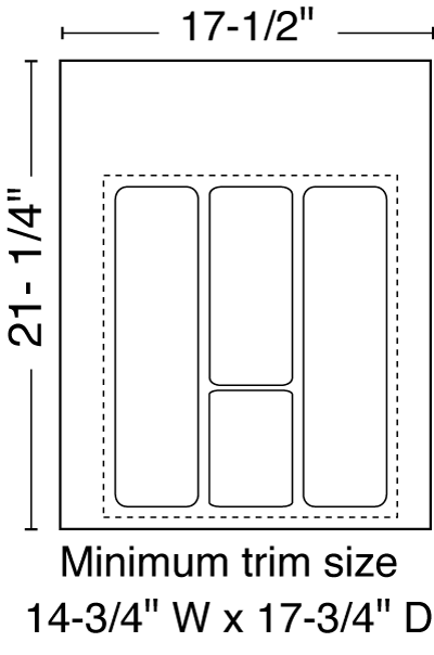 Rev-A-Shelf UT-15W-20 Utility Trays 14-3/4" - 17-1/2" white