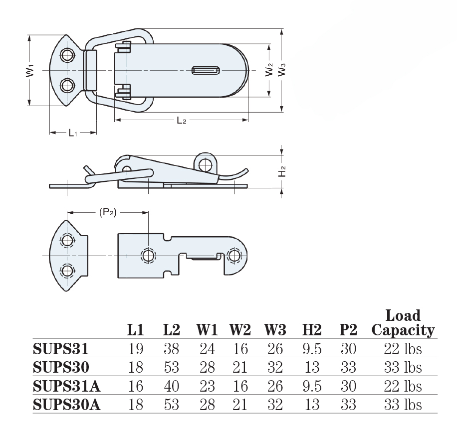 Sugatsune PS31 Stainless Steel Draw Latch