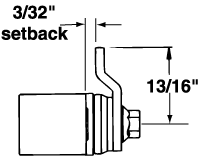 Timberline Cam Lock For Drawers - 3/32" Setback