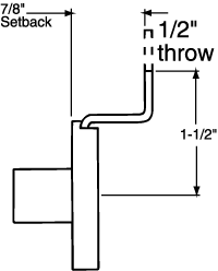 Timberline Deadbolt Lock For Drawers - 7/8" Setback