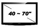 IEC H0009 Flat Screen TV or Fixed Monitor Mount for 40 to 70 inch 165 lbs max