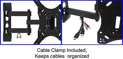 IEC H0019 Flat Screen TV or Monitor Mount with Full Motion Arm for 23 to 55 inch 66 lbs max