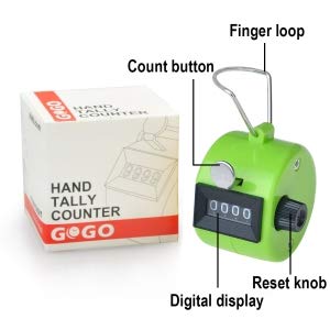 GOGO 100 Pcs Mixed Hand Tally Counter, ABS Tally Counter Clicker, Lap Counter Bulk Wholesale Lot