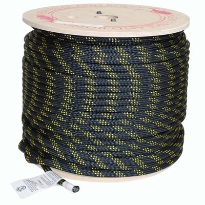 New England Ropes 3304-16-00600 KMIII Rope 1/2in 600 Solid Black