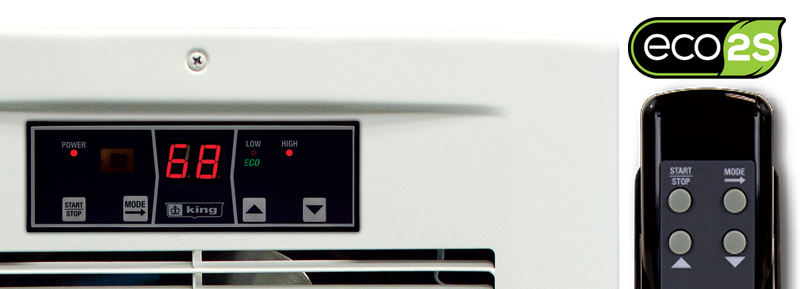 King Electric LPW1227-ECO-WD-R LPW ECO2S Electronic 2-Stage Smart Wall Heater, 1500-2750W / 120V, White Dove