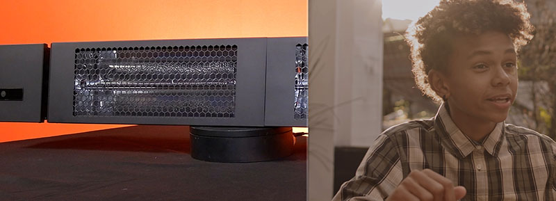 King Electric RK1215-RMT-PLG-BLK Electric Indoor/Outdoor Infrared Radiant Heater w/ 15A Plug & Remote, 24", 1500W / 120V