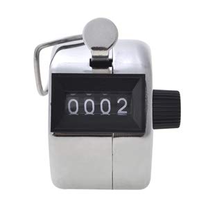 Hand Tally Counter Mechanical Manual Palm Clicker Click 4 Digit Manual Counting