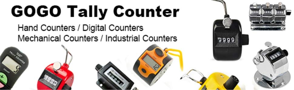 GOGO Desktop Tally Counter, 4 Digit Metal Tally Clicker with Base Mount for Bank, Shops Counting People