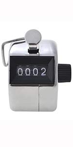 GOGO 2-Unit Desktop Mechanical Tally Counter Clicker with Base Mount, Resettable Manual 4 Digit Counter Mount Stand