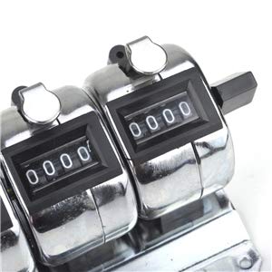 GOGO 3-Unit Metal Tally Counter, Digit Number Desktop Mechanical Counter, Resettable Triple-unit Bank Counter