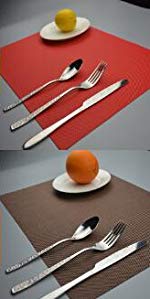 Aspire 4PCS Thicken Non-Slip Silicone Placemats Cutting Hot Mats Tablemats