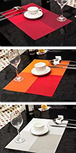 Aspire 4PCS Decorative Insulation PVC Placemat, Washable Dinner Table Mats