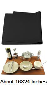 Aspire Extra-Large Reusable Non-Slip Table Topper Silicone Placemat 16" X 24"