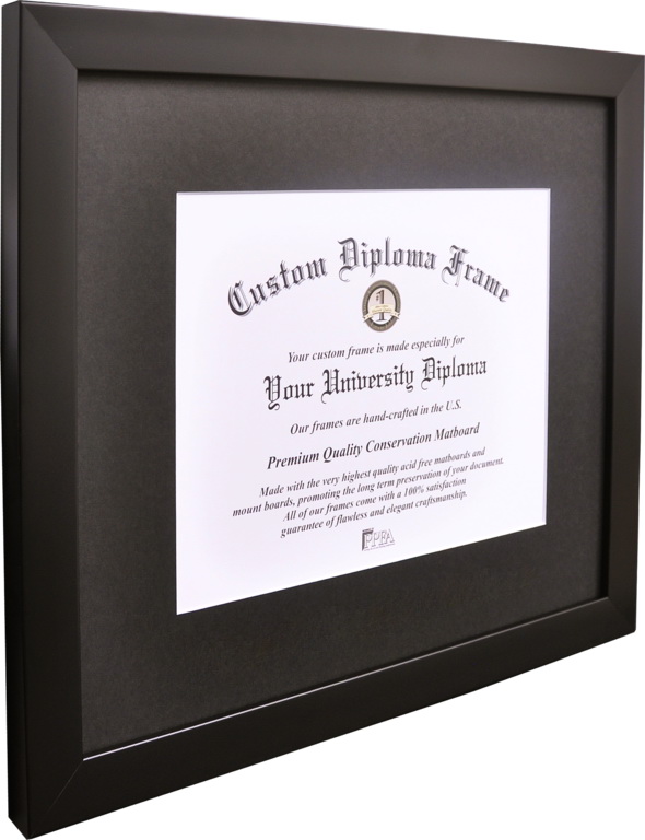 Campus Images PA995MBSGED1185 Indiana University of Pennsylvania 11w x 8.5h Manhattan Black Single Mat Gold Embossed Diploma Frame with Bonus Campus Images Lithograph