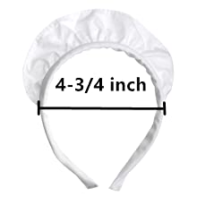 TOPTIE 2 PCS Waist Aprons with Headbands, Halloween White Half Aprons for Women with Pocket
