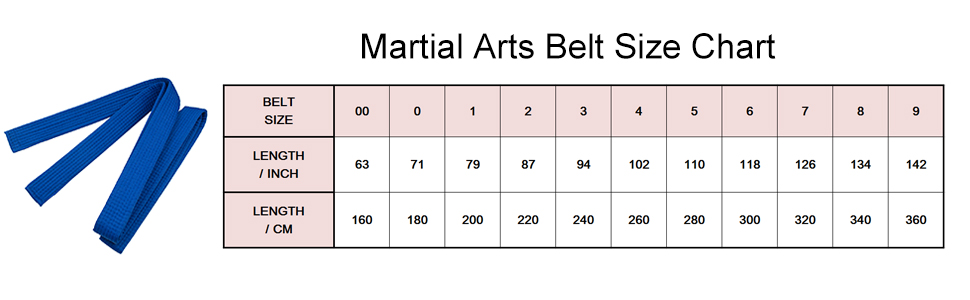 TOPTIE Karate TaeKwonDo Belt, Martial Arts Double Wrap Solid Rank Belt