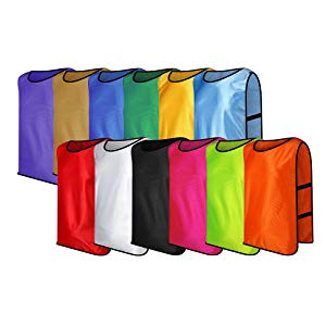 TopTie Wholesale Training Vests, Football Jersey, Pinnies for Soccer Team, Adult & Youth & X-Large