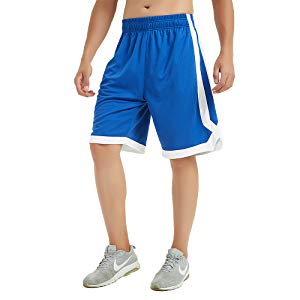 TopTie Basketball Shorts with Pockets for Men, 2-Tone Active Athletic Shorts, Workout Shorts for Adult