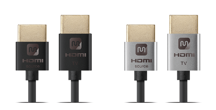 Monoprice 14197 Ultra Slim Series Active High Speed HDMI Cable - 4K@60Hz, 18Gbps, 34AWG, YCbCr 4:2:0, 15ft, Silver