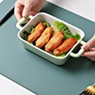 Muka Set of 4 Classic Rectangle PU Leather Placemats Heat-resistant Waterproof Table Mats, 12.5" x 17.7"