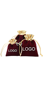 Custom 12 PCS Jute Wine Bags 14 x 6 Inches, Design Your Burlap Bottle Gift Bag with Drawstring