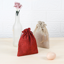 TOPTIE 50 PCS Burlap Gift Wrap Bags with Drawstring, Linen Jewelry Pouches Bulk, Wedding Party Favor Bags
