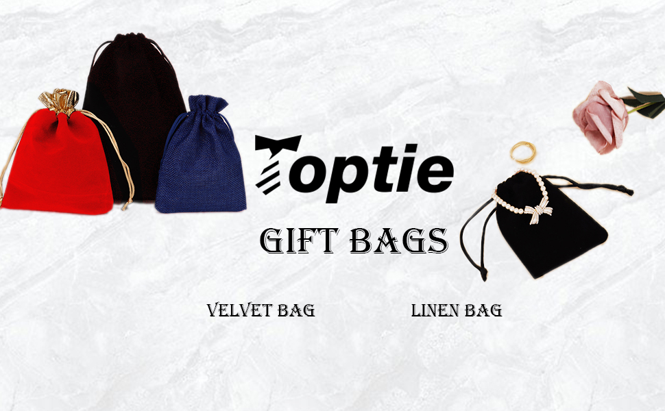 TOPTIE 50 PCS Velvet Gift Bags, Craft Drawstrings Bags Jewelry Pouches for Wedding Party Festival