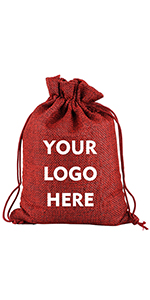 TOPTIE Custom 50 PCS Satin Gift Wrap Bags, Design Your Jewelry Drawstring Bags with Logo