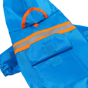 Muka Dog Raincoat with Clear Hood & Legs, Reflective Stripe Lightweight Dog Rain Jacket for S - 2XL