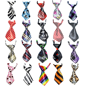 GOGO Christmas Festival Dog Neckties Collection, Dog Grooming Accessories, 10 Pcs Assorted