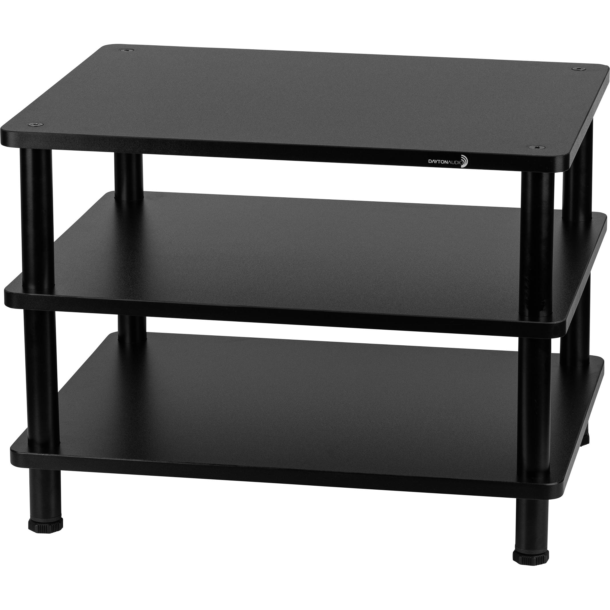 Dayton Audio 4 Tier Modular Stand Audio Component A/V Equipment Rack, Black