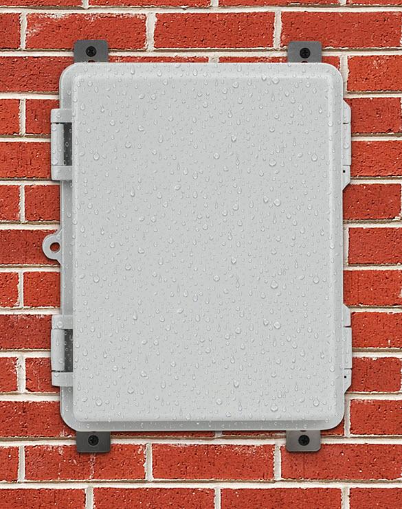 Parts Express 320-4004 Waterproof Outdoor Utility Box 8.7"x6.7"x4.3" (170x220x110mm) with Mounting Plate and Wall Brackets