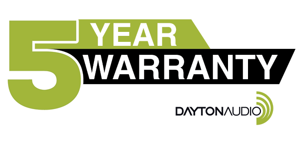 Dayton Audio 5-Year Warranty graphic