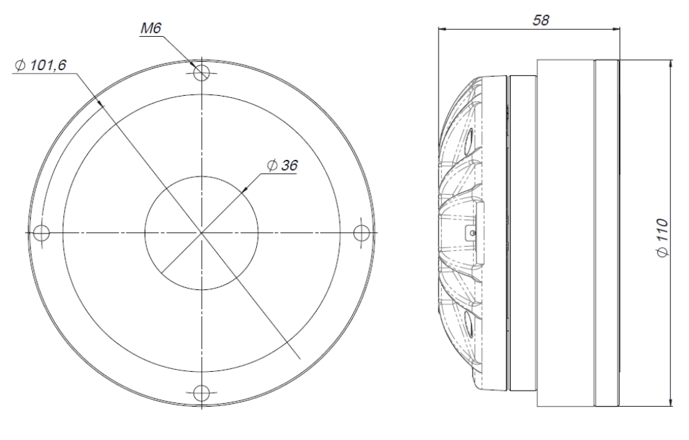 Beyma CD-1114Fe 1.4" Compression Driver 8 Ohm 4-Bolt