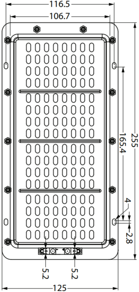 Dimensional Drawing of GRS PT5010-8