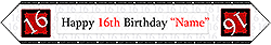 Partypro BANNER-16REDTB 16Th Birthday Red Table Banner