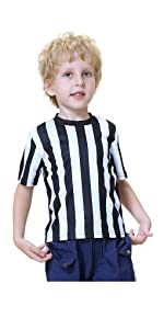 TOPTIE Childrens Referee Shirt Set Umpire Hat Sports Football Shirt 
