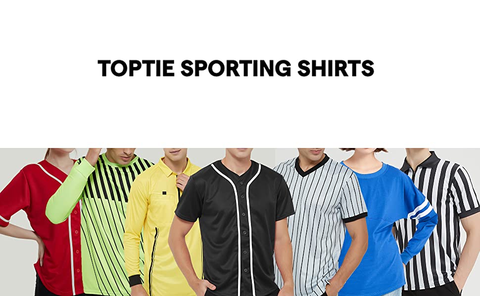 TOPTIE Basketball Referee Jersey, Officials Grey V-Neck Performance Shirt with Black Pinstripes