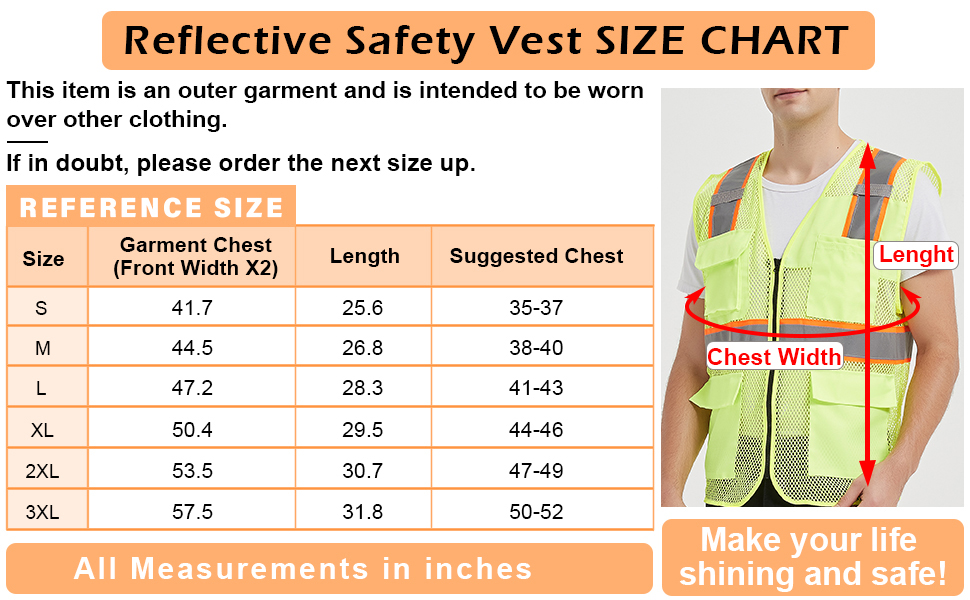 TOPTIE Unisex US Big High Visibility Safety Vest with Reflective Straps and Pockets Soft, Durable, Breathable